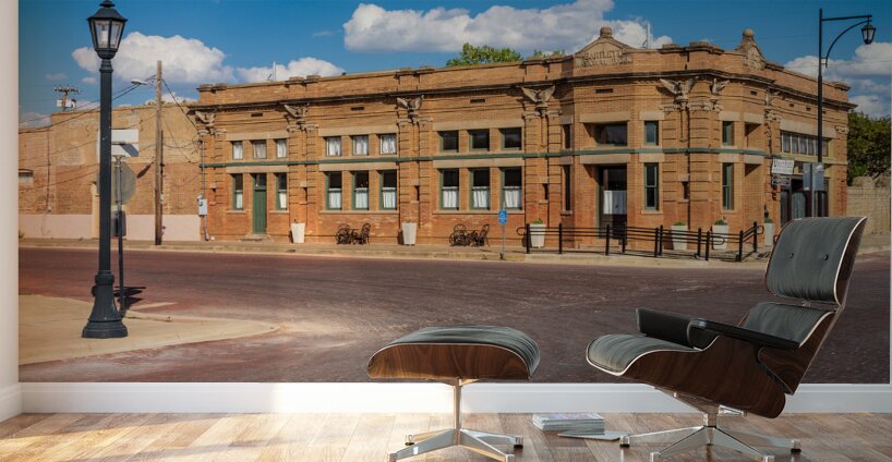 Bartlett National Bank in once bustling railroad town in Texas Wall Murals