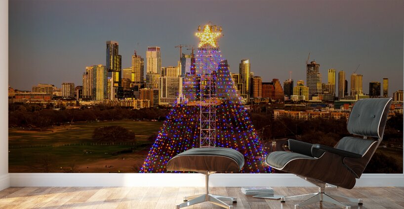 Cityscape of downtown Austin from the west in Zilker park 2025 Wall Murals