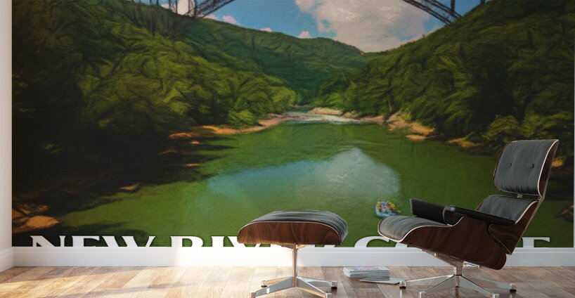 NPS type poster for the New River Gorge National Park Wall Murals