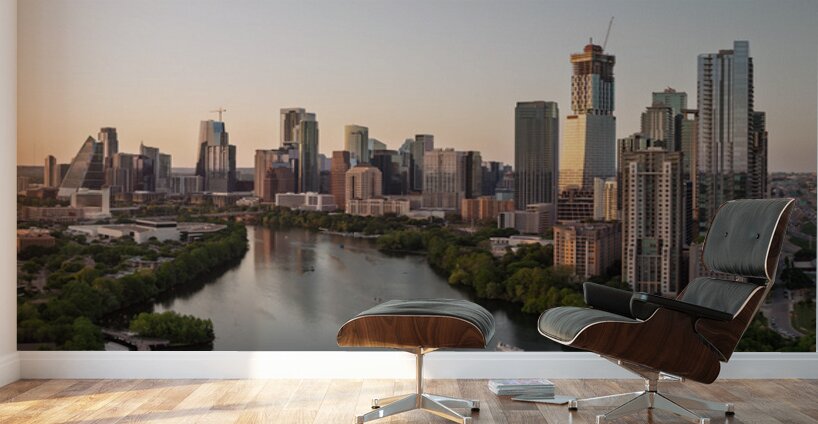 Early Sunset view of downtown Austin Skyline in 2025 Wall Murals