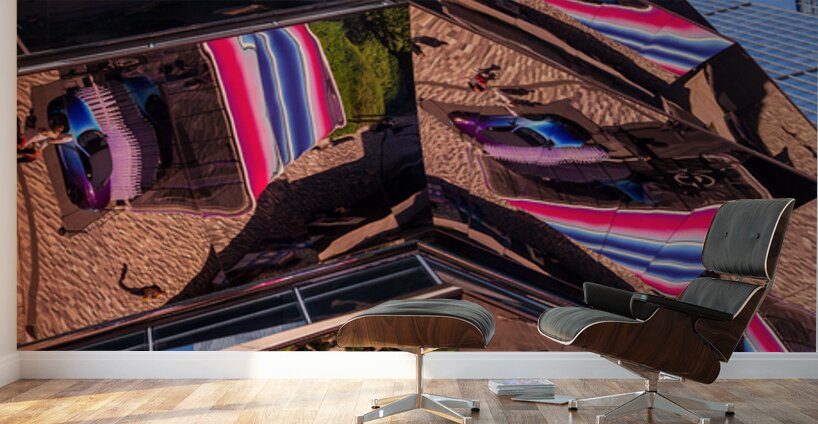 Reflective surface of the Vessel with photographer below Wall Murals