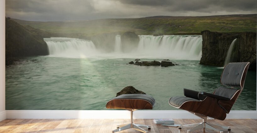 Godafoss or Waterfall of the Gods near Akureyri in Northern Ice Wall Murals