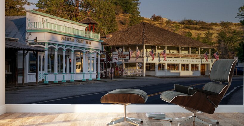 Farmers State Bank on the main street of the historic town of Wi Wall Murals
