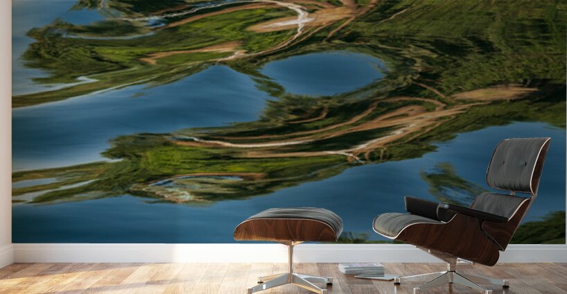 Sailboat on Nile River with ripples in the reflection from passi Wall Murals