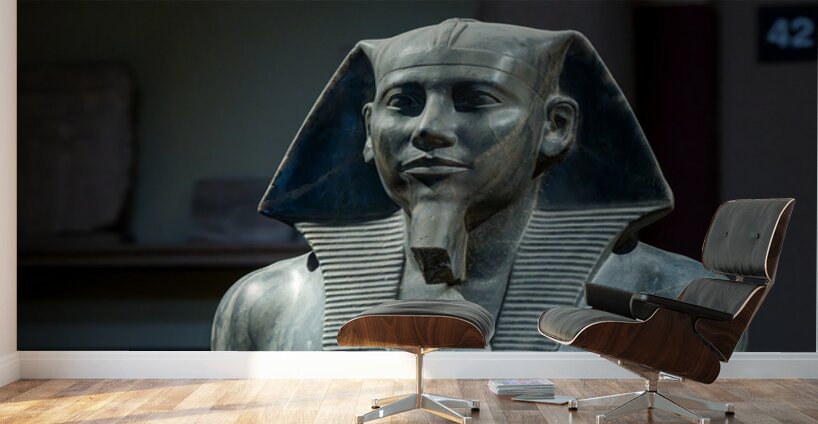 Head of the famous Khafre statue carved from  anorthosite gneiss Wall Murals