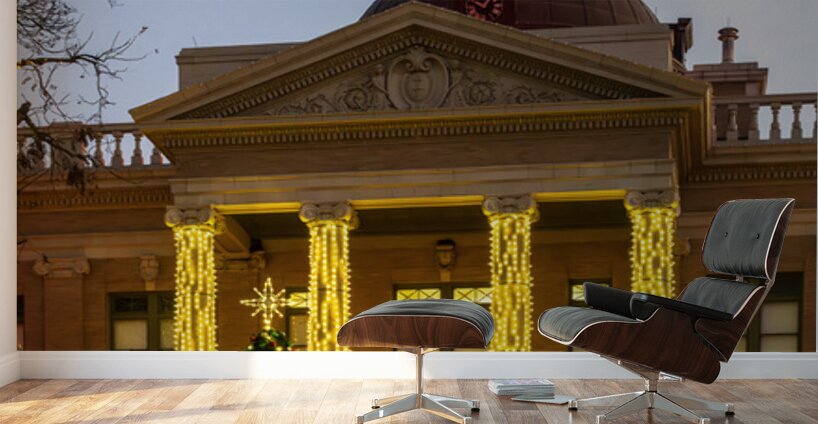 Sunset behind the Courthouse in Georgetown Texas Wall Murals