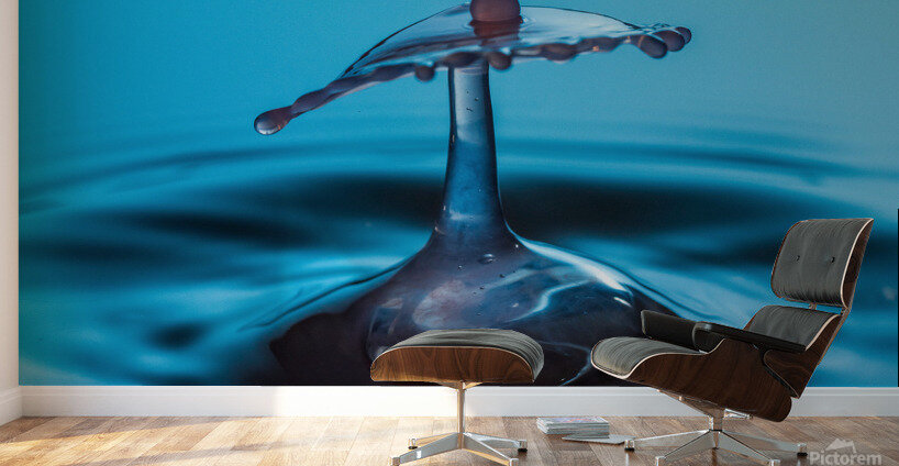 Water droplet collision - captured Wall Murals