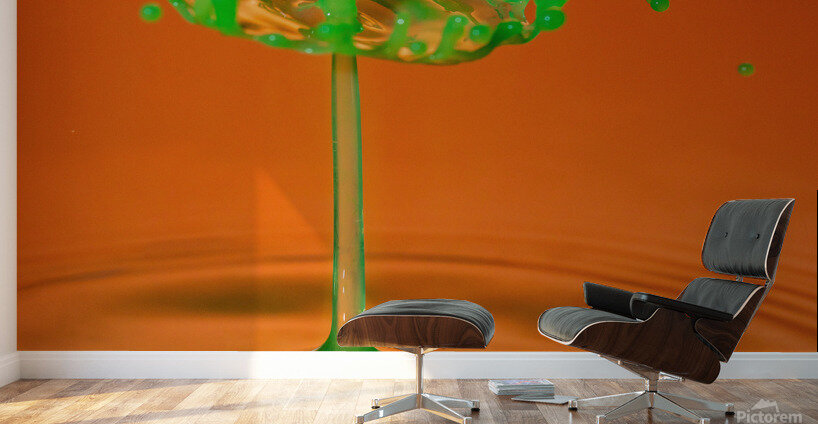 Water droplet collision crown Wall Murals