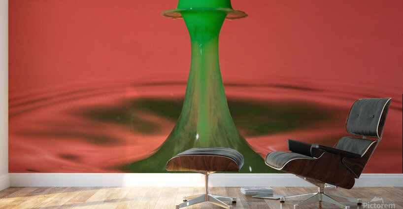 Water droplet collision - coating Wall Murals