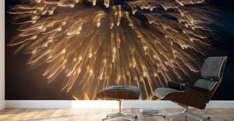 Abstract fireworks over Pittsburgh Wall Murals