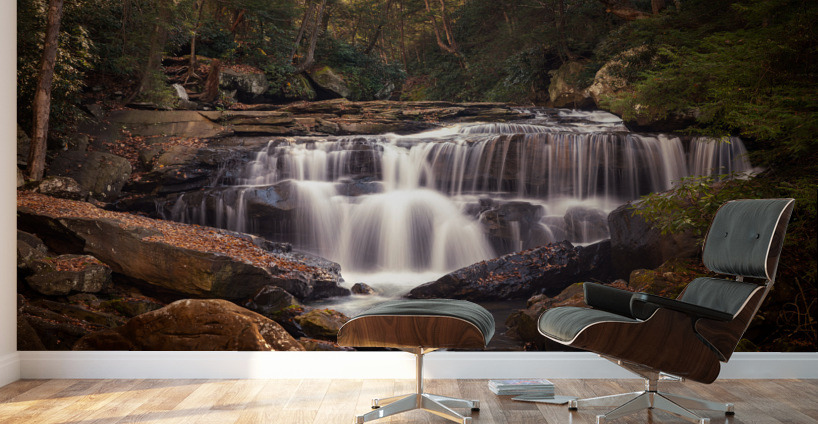 Water cascade on Deckers Creek near Masontown WV Wall Murals