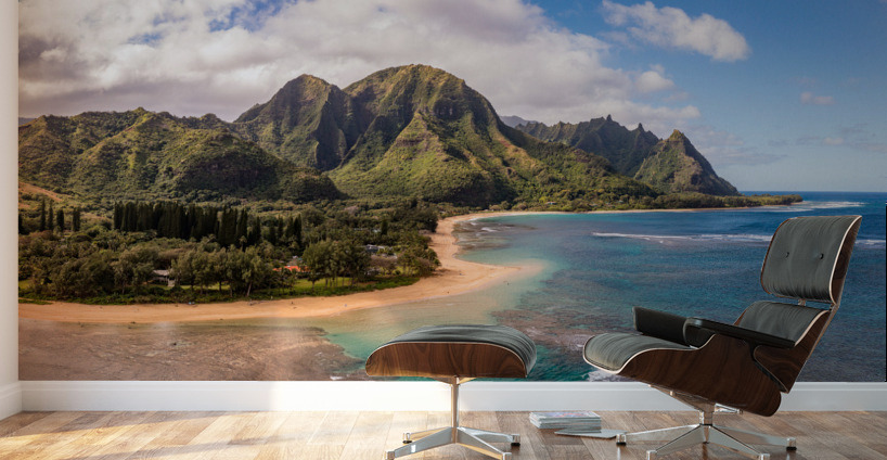 Tunnels Beach on the north shore of Kauai in Hawaii Wall Murals
