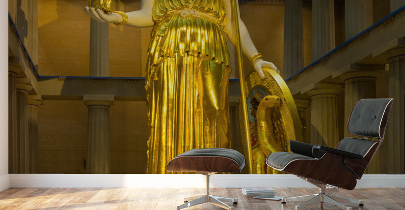 Statue of Athena in Nashville Parthenon Wall Murals