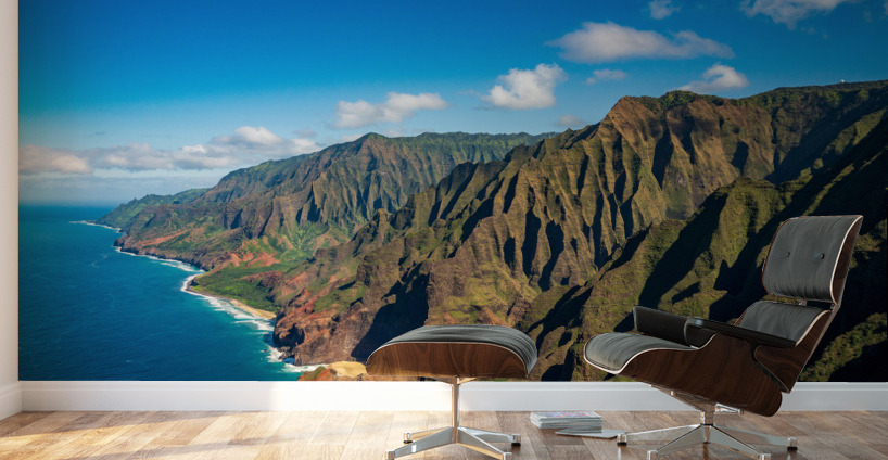 Na Pali coastline on Kauai Wall Murals