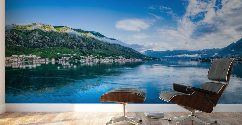 Towns of Prcanj and Dobrota on the Bay of Kotor in Montenegro Wall Murals