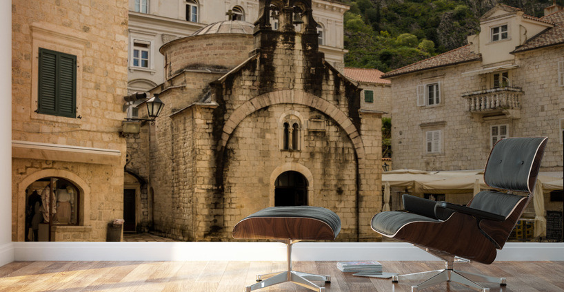 Narrow streets in Kotor in Montenegro Wall Murals