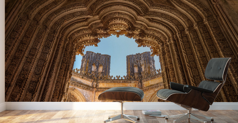 Unfinished chapel at the Monastery of Batalha Wall Murals