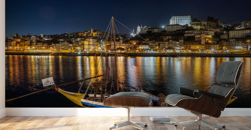 Rabelo boats of Porto in Portugal Wall Murals