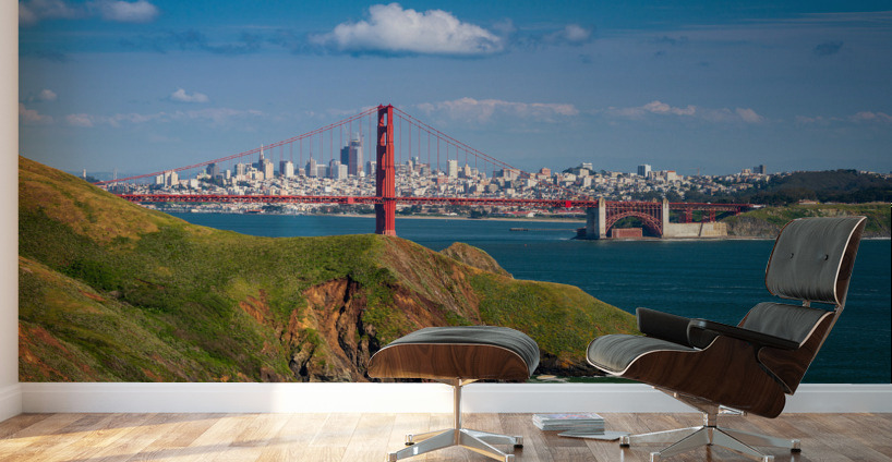 Marin Headlands and Golden Gate Bridge Wall Murals