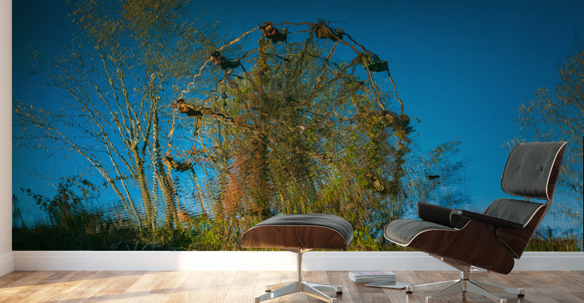 Ferris Wheel ride at abandoned funfair  Wall Murals