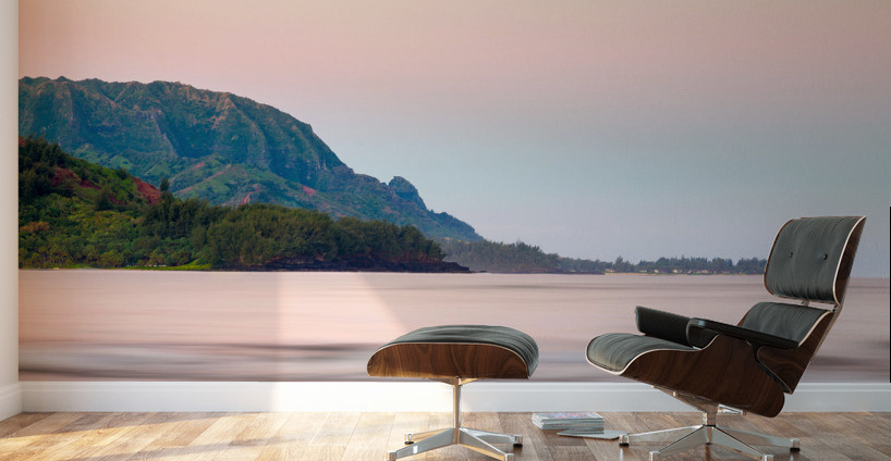 Headland of Hanalei on island of Kauai Wall Murals