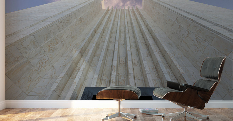 Mormon temple in Washington DC in late winter afternoon Wall Murals