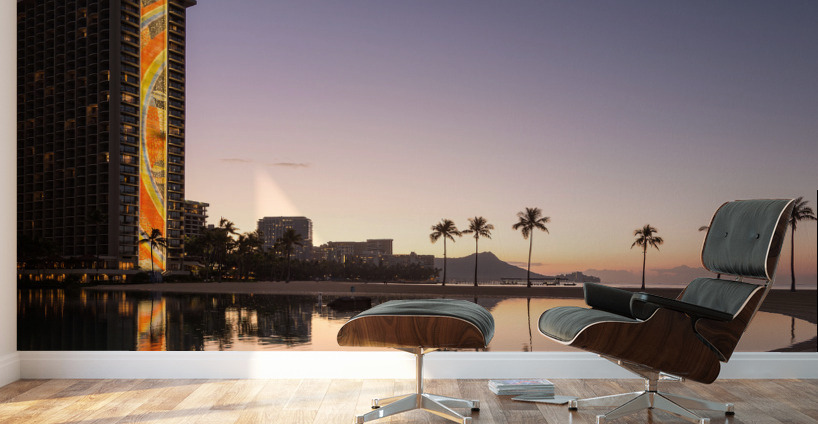 Newly restored tiling mural on Rainbow Tower Wall Murals