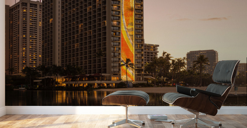 Newly restored tiling mural on Rainbow Tower Wall Murals