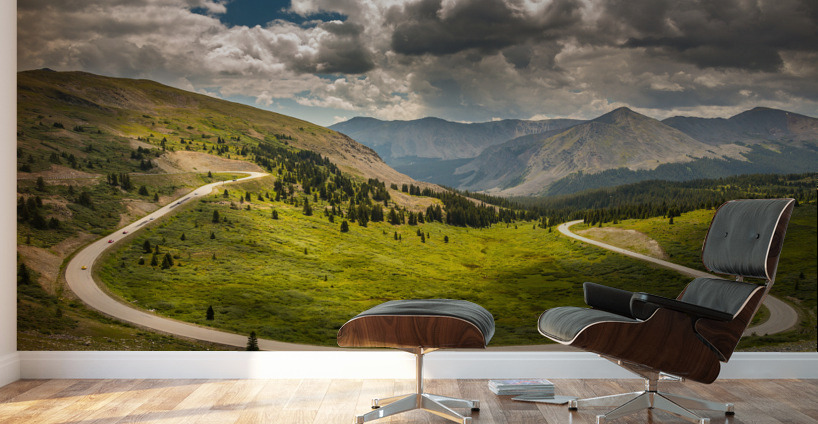 Large horseshoe bend on Cottonwood pass Wall Murals