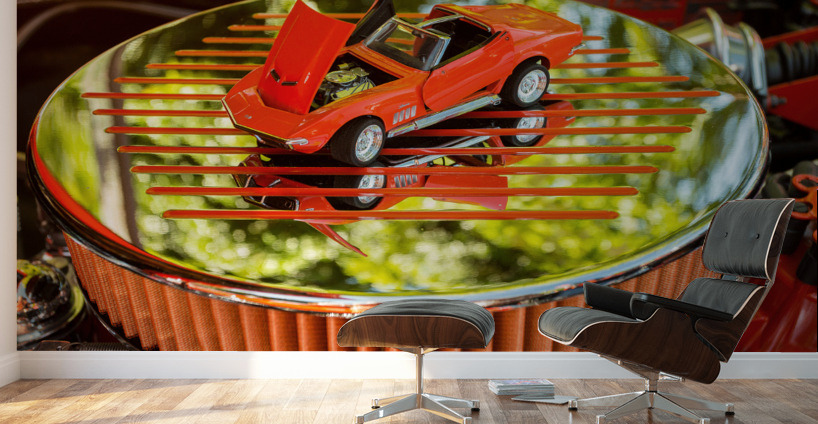 Engine compartment of chromed Stingray Wall Murals