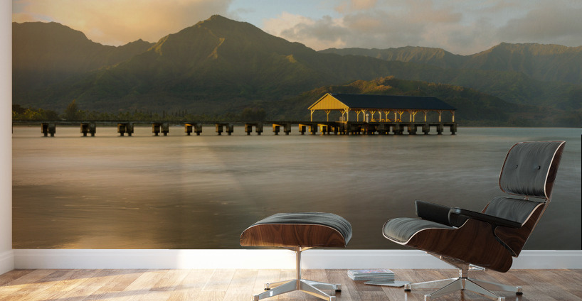 Sunrise over Hanalei Bay Kauai Hawaii Wall Murals