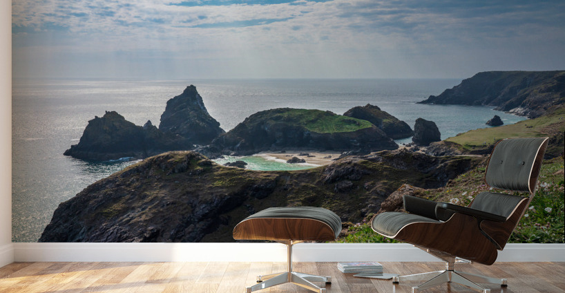 Dramatic rocks at Kynance Cove near the Lizard in Cornwall Wall Murals