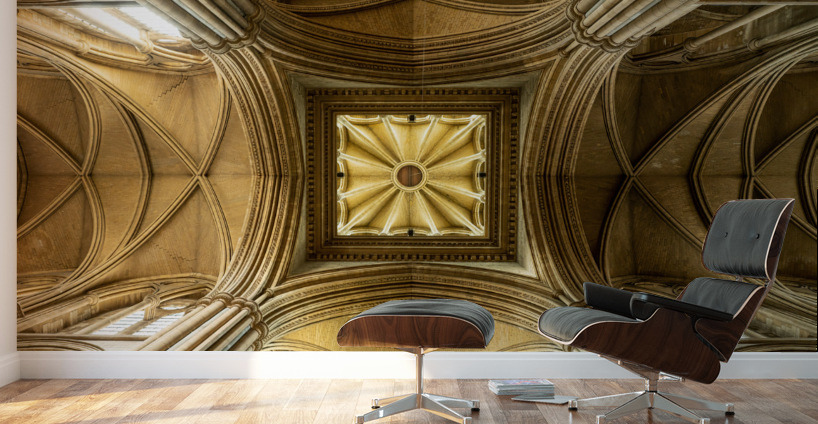 Detail of roof in Truro cathedral in Cornwall Wall Murals