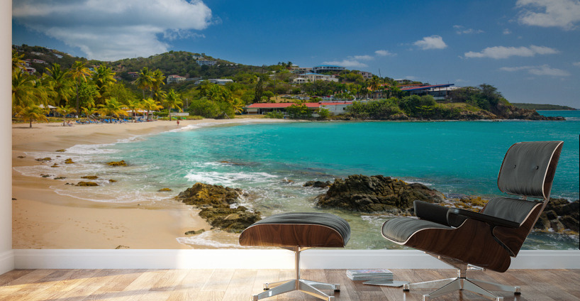 Frenchmans Bay beach scene on St Thomas USVI Wall Murals