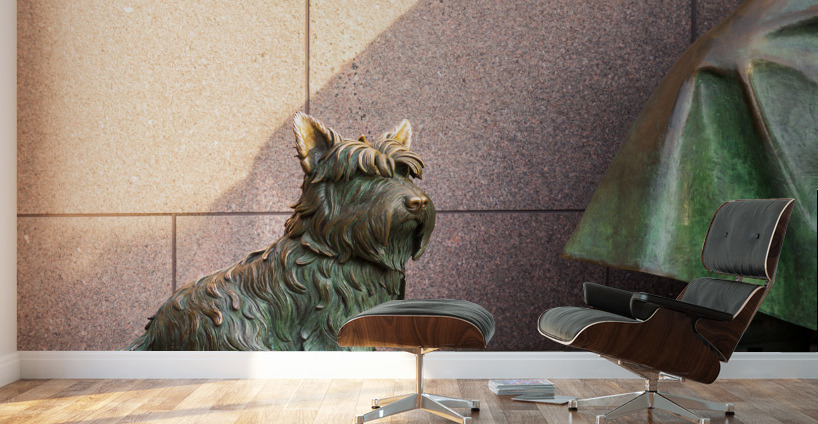 Pet dog at Roosevelt memorial Washington DC Wall Murals