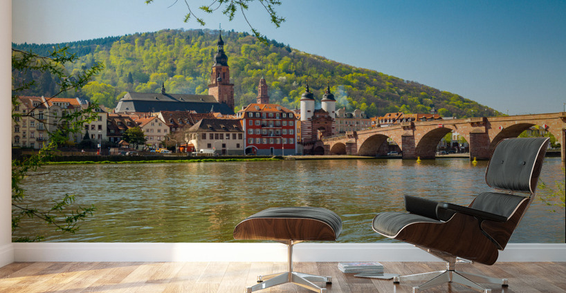 Old bridge into town of Heidelberg Germany Wall Murals