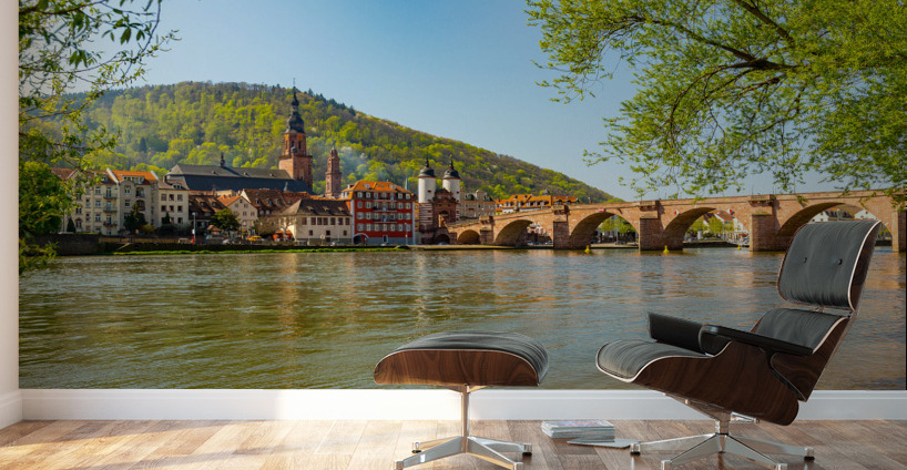 Old bridge into town of Heidelberg Germany Wall Murals