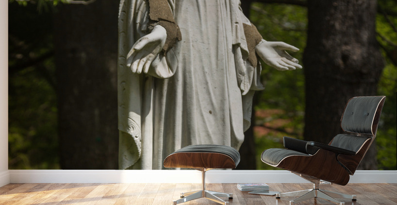 Statue Jesus at Cabrini College Pennsylvania Wall Murals