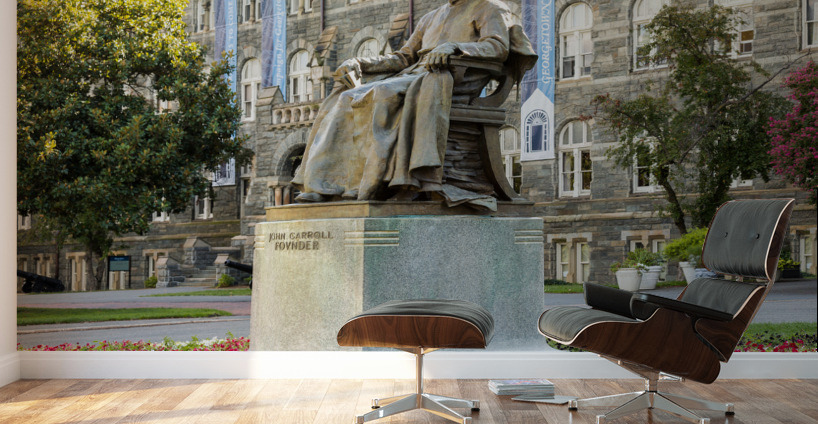 John Carroll Statue Healy Hall Georgetown University Wall Murals
