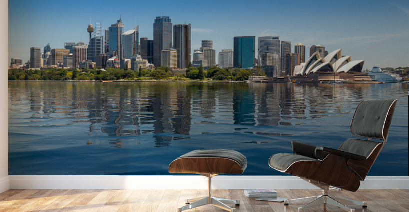 Dramatic panoramic photo Sydney harbor Wall Murals