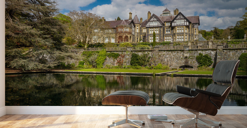 View of the manor house at Bodnant Gardens in North Wales Wall Murals
