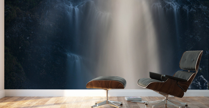 Dramatic waterfall of Bridal Veil Falls in Keystone Canyon Wall Murals