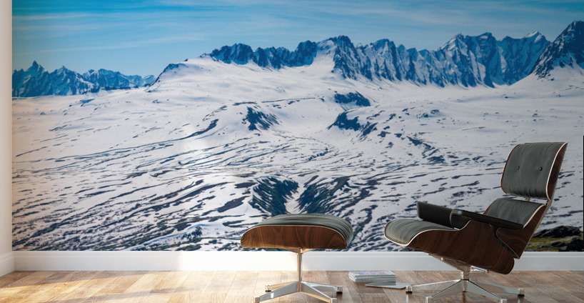 Panorama of mountains of Thompson Pass Wall Murals