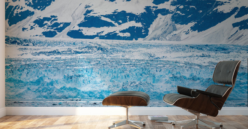 The Hubbard glacier near Valdez in Alaska on cloudy day Wall Murals