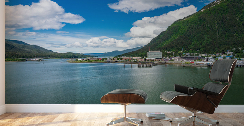City of Juneau in Alaska seen from the water in the port Wall Murals