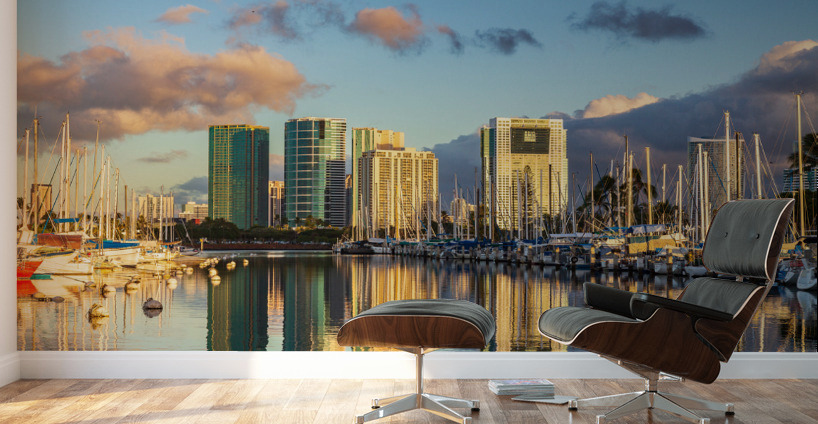Harbor at Ala Moana Oahu Hawaii Wall Murals