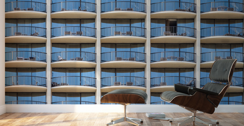 Pattern of hotel room balconies  Wall Murals