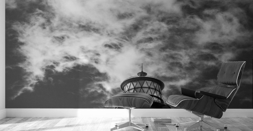 Monochrome Cape Florida lighthouse in Bill Baggs Wall Murals