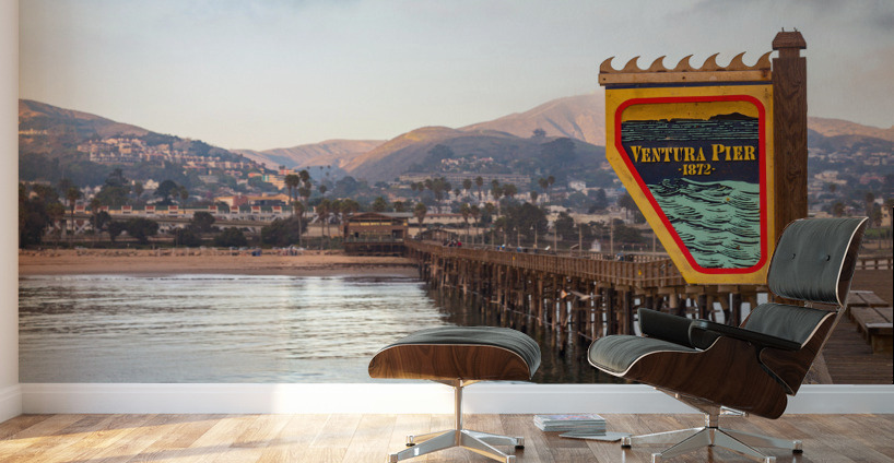 Sunset at dusk Ventura pier California Wall Murals