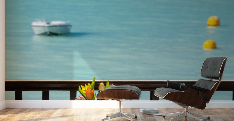 Table setting exterior restaurant in sunshine Wall Murals